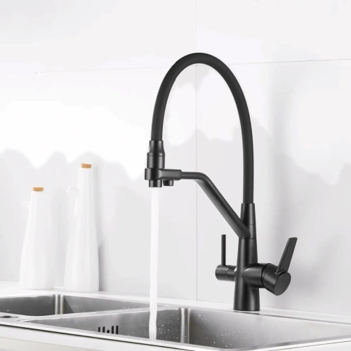 Смеситель для кухни BochMann Else B с краном под фильтр, черный от магазина Vanna-Vanna.ru!