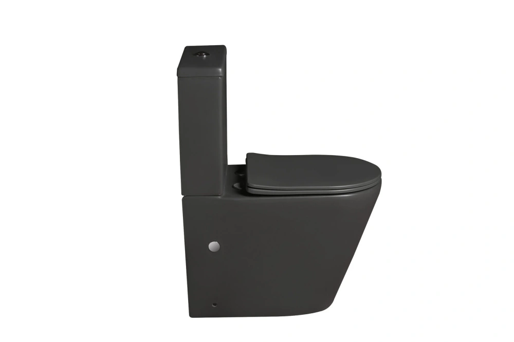 Унитаз SantiLine SL-5014MG напольный, безободковый, черный матовый от магазина Vanna-Vanna.ru!