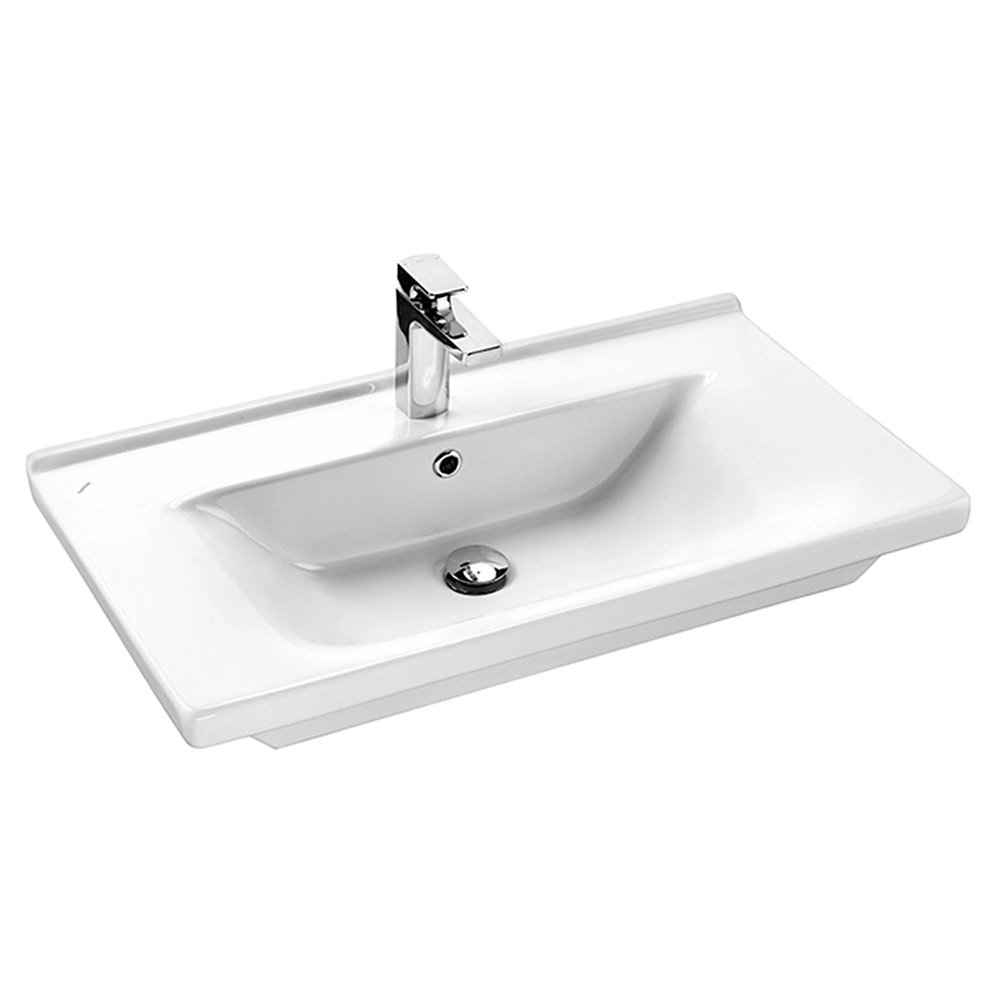 Тумба с раковиной Асб-мебель Марко 60-2.0 напольная, 2 двери, белый/дуб золотой