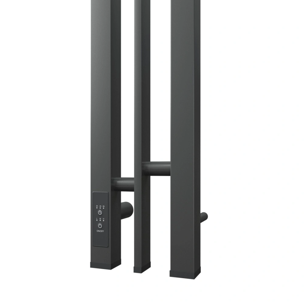 Полотенцесушитель электрический APEXTERMO Delta DL10121GF 1200x100 с крючками, графит металлик от магазина Vanna-Vanna.ru!