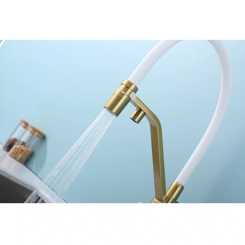 Смеситель для кухни с подключением фильтра Raglo R85.62.03, золотой сатин от магазина Vanna-Vanna.ru!