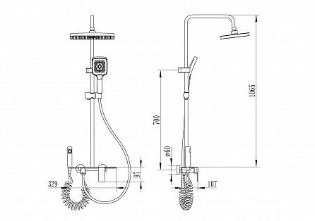 Душевая стойка Ceruttispa LIVIO от магазина Vanna-Vanna.ru!