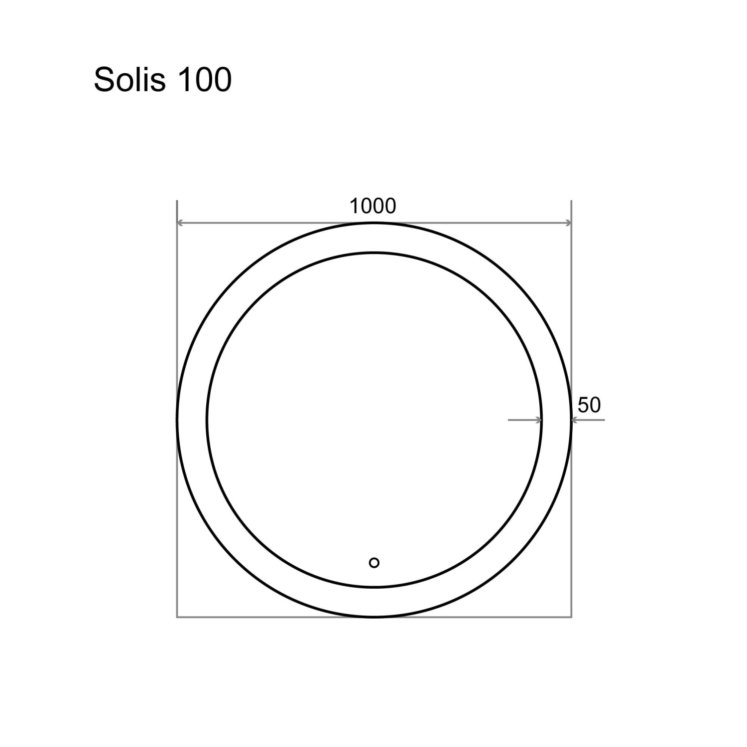 Зеркало Alavann Solis 100 свет, сенсор от магазина Vanna-Vanna.ru!