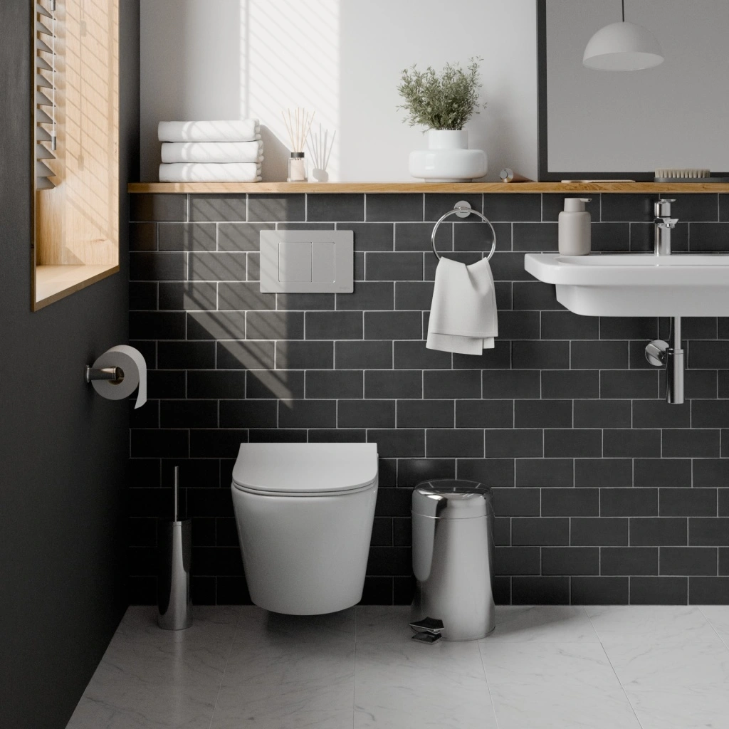 Комплект 3в1 IBERICA BLANCA инсталляция SILENCIO, унитаз BILBAO ALTO белый, кнопка смыва INOX-C хром матовый (IB001.BLA.231.1132) от магазина Vanna-Vanna.ru!