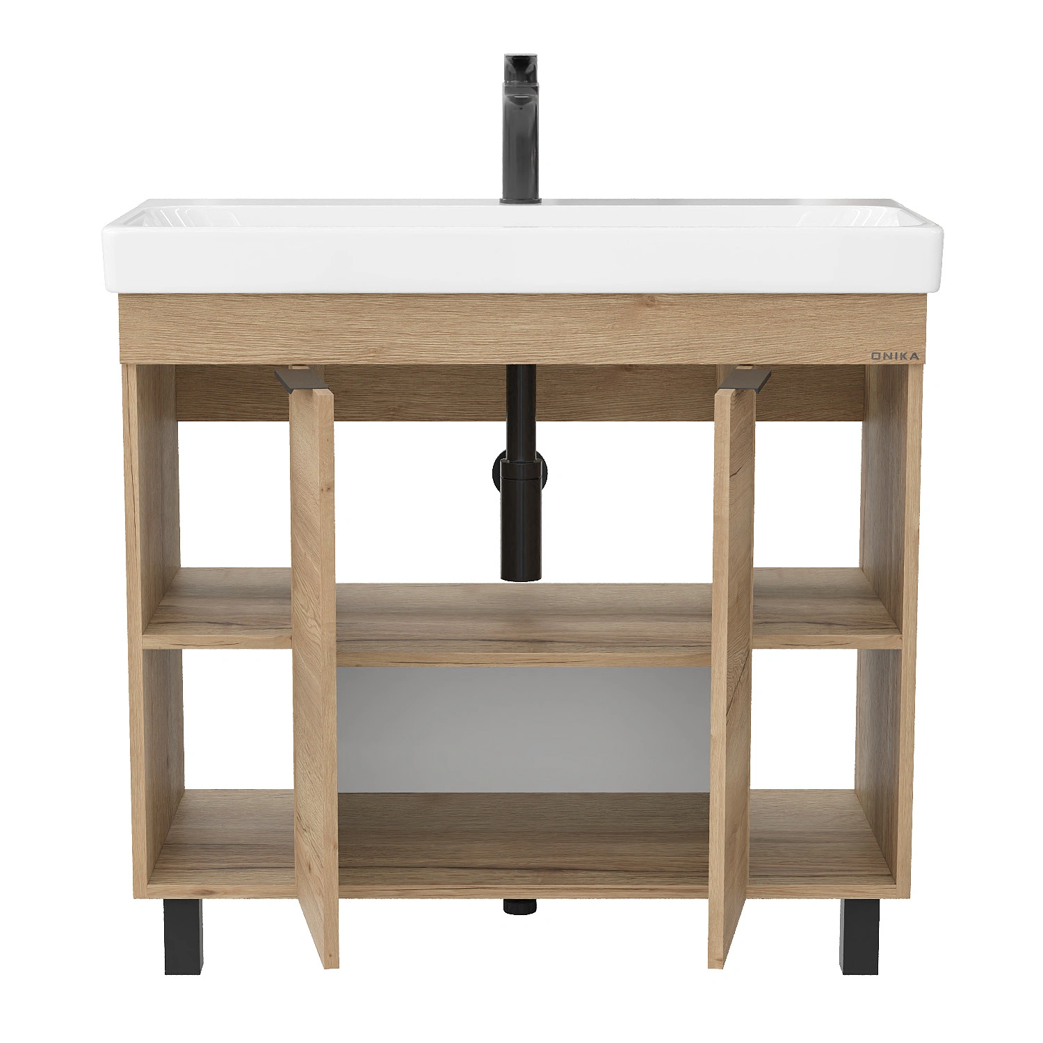 Тумба с раковиной Onika Легран 90 напольная, дуб галифакс от магазина Vanna-Vanna.ru!