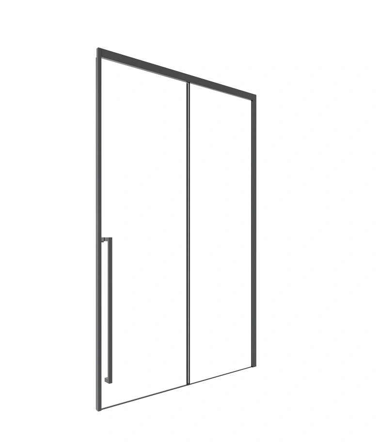 Душевая дверь Timo TDSS-150/03C-8L, 1500*2000, профиль черный, стекло прозрачное 8 мм от магазина Vanna-Vanna.ru!