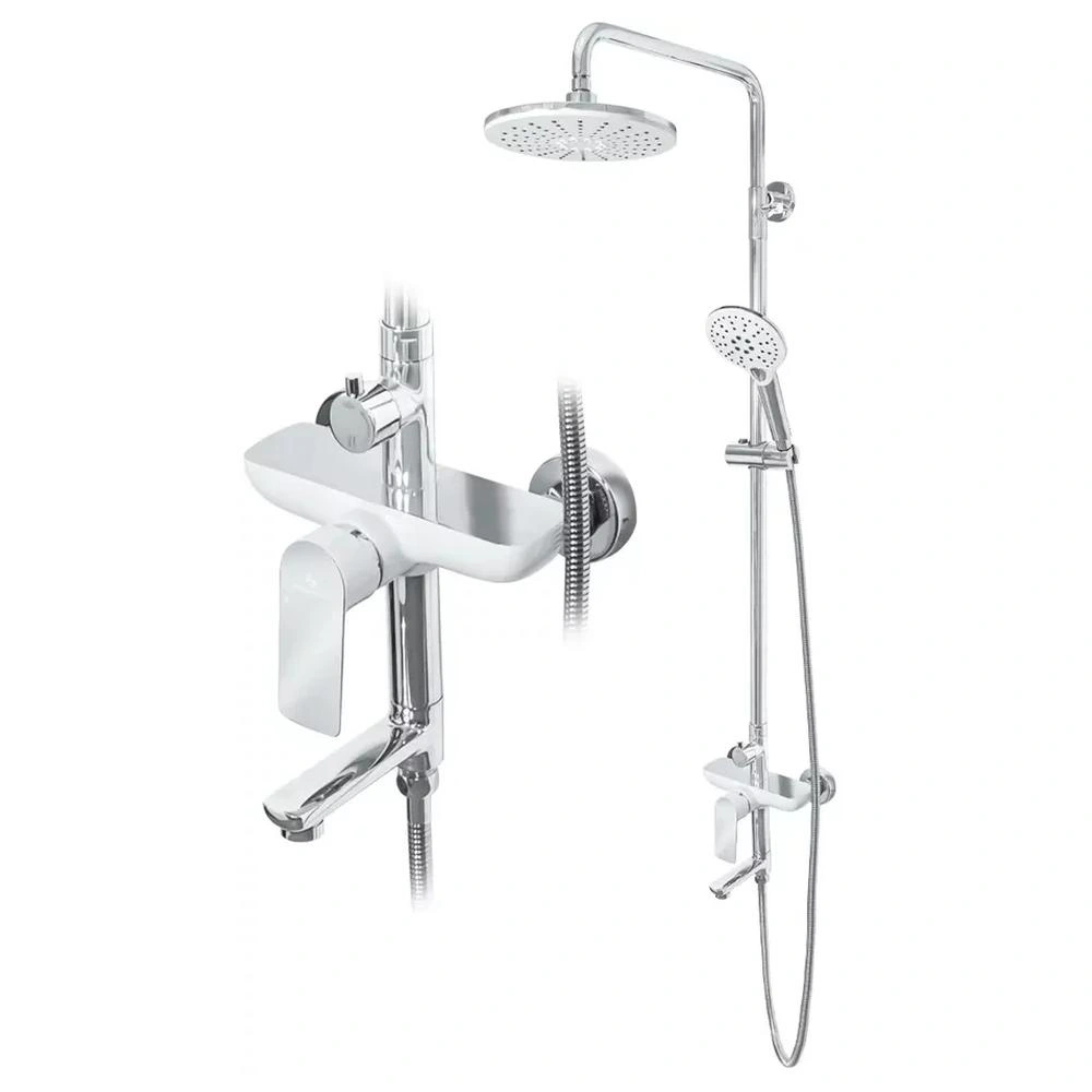 Душевая система Grocenberg GB7009WC, белый/хром от магазина Vanna-Vanna.ru!