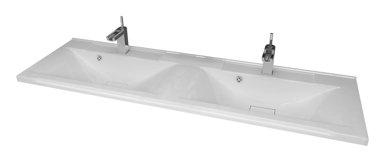 Тумба с раковиной Misty Дуэт 120 с бельевой корзиной, белый от магазина Vanna-Vanna.ru!