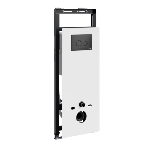 Инсталляция WasserKraft Salm 27TLT.010.ME.WH.MB01 для подвесного унитаза, с кнопкой от магазина Vanna-Vanna.ru!