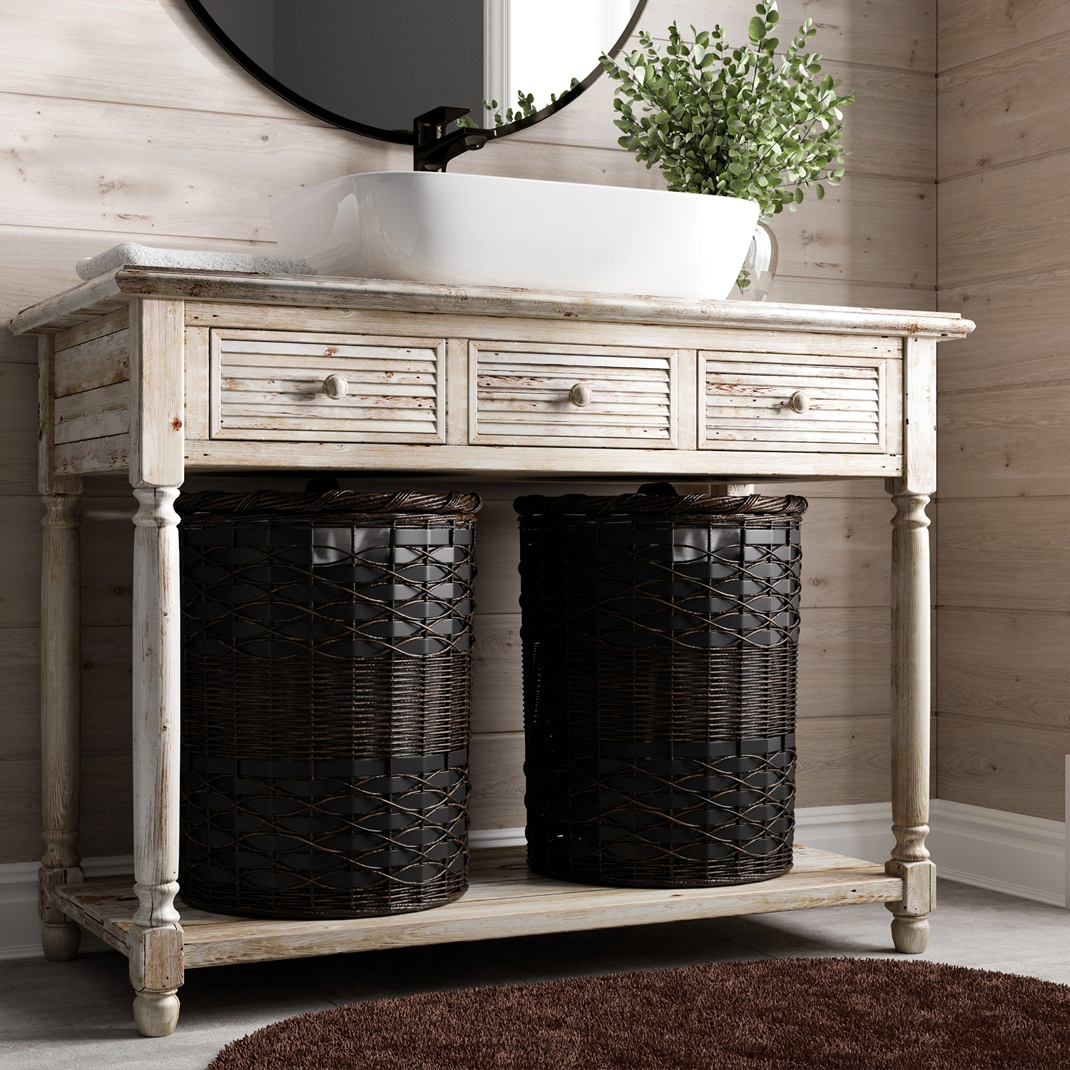 Корзина WasserKraft Bever WB-240-M темно-коричневый от магазина Vanna-Vanna.ru!