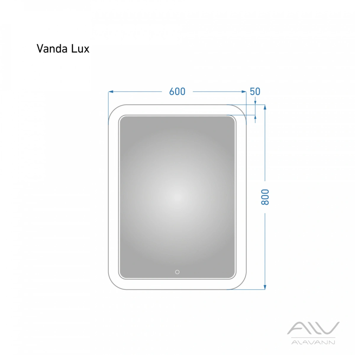 Зеркало Alavann Vanda Lux 60 свет, сенсор от магазина Vanna-Vanna.ru!