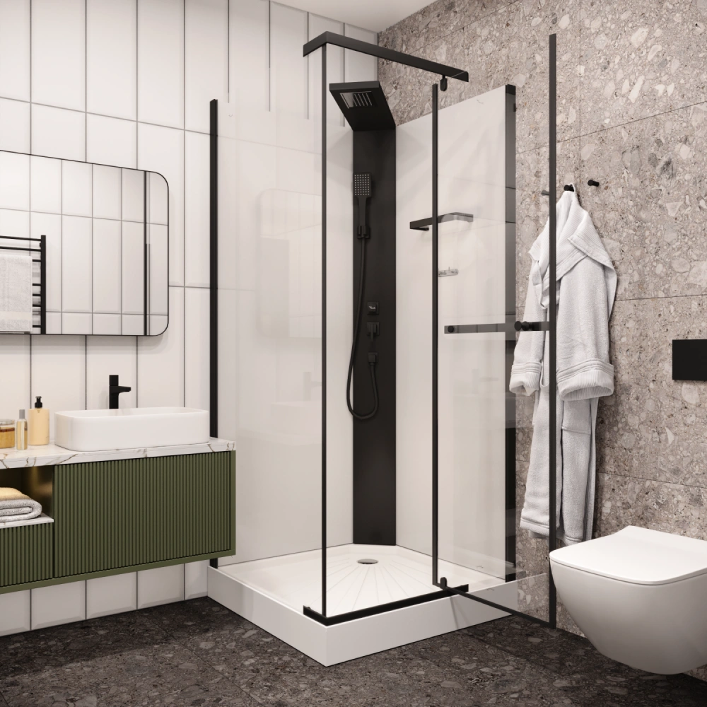 Душевая кабина Ceruttispa MiMi901B (90x90x215-225) от магазина Vanna-Vanna.ru!