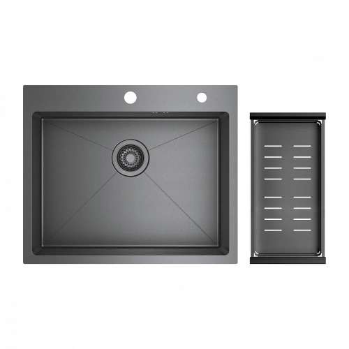 Кухонная мойка Raglo R701.6050.09, 60х50, комплект, графит
