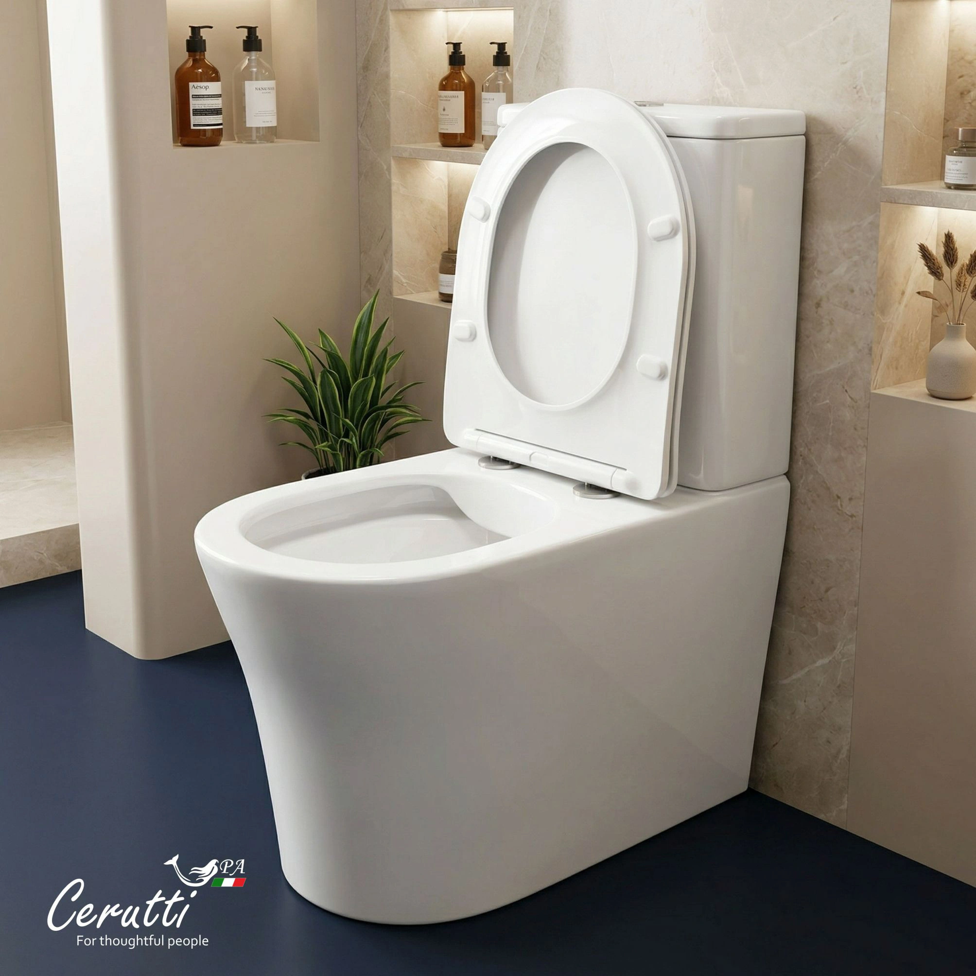 Унитаз напольный Ceruttispa АДИДЖЕ (ADIGE) CT7836 безободковый (620х365х820) от магазина Vanna-Vanna.ru!