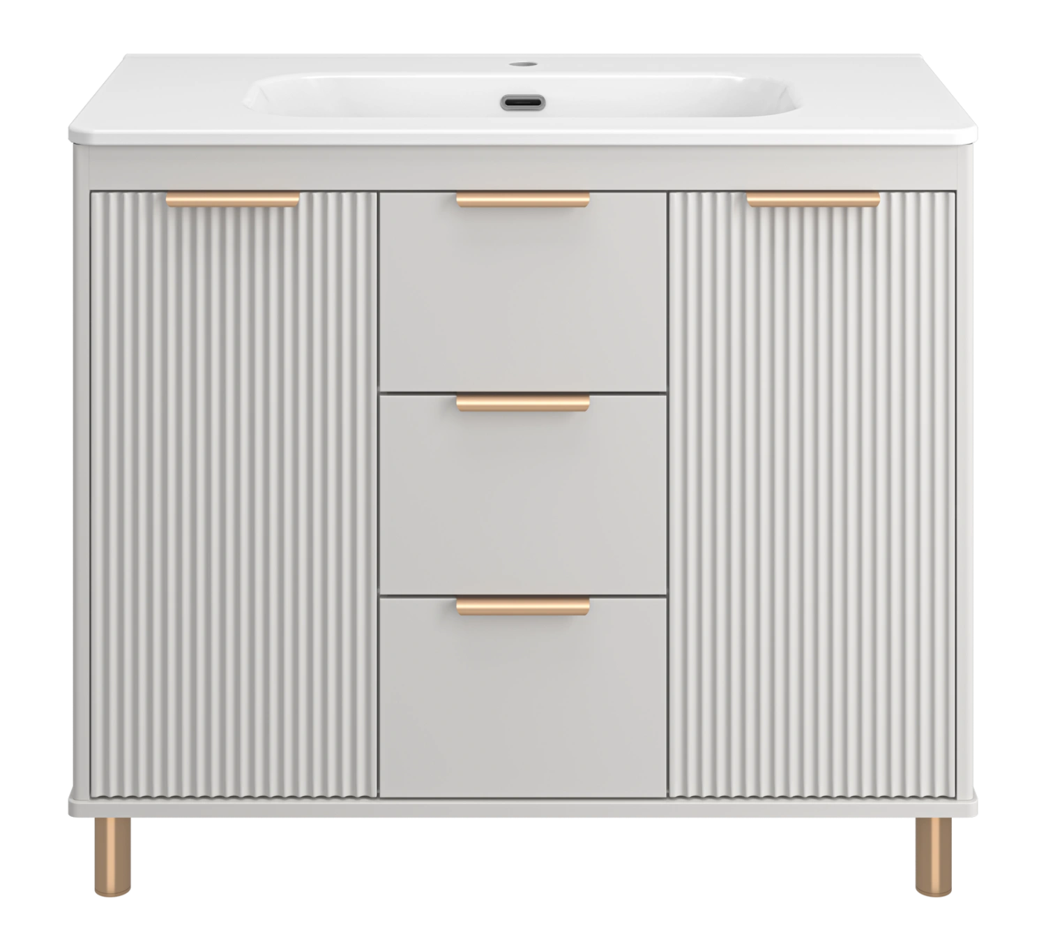 Тумба с раковиной Brevita Risacca Crema 100 напольная, серый от магазина Vanna-Vanna.ru!