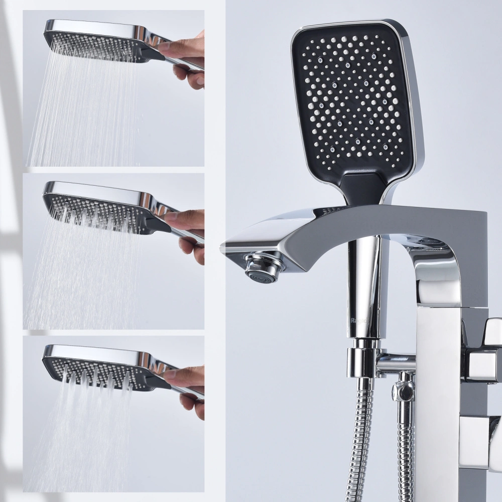 Смеситель для ванны напольный Raglo R01.33, хром от магазина Vanna-Vanna.ru!