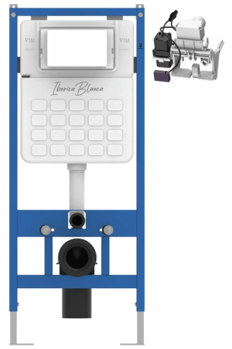 Инсталляция для подвесного унитаза IBERICA BLANCA SILENCIO SENSOR с комбинированным управлением (сенсор+механическая клавиша) IB.001S от магазина Vanna-Vanna.ru!