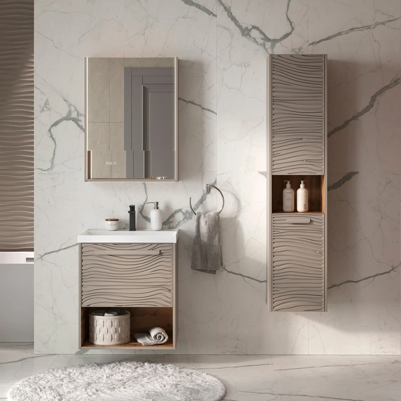 Тумба с раковиной EQUIL Gleam 60 подвесная, один ящик, амарок/дуб вотан от магазина Vanna-Vanna.ru!