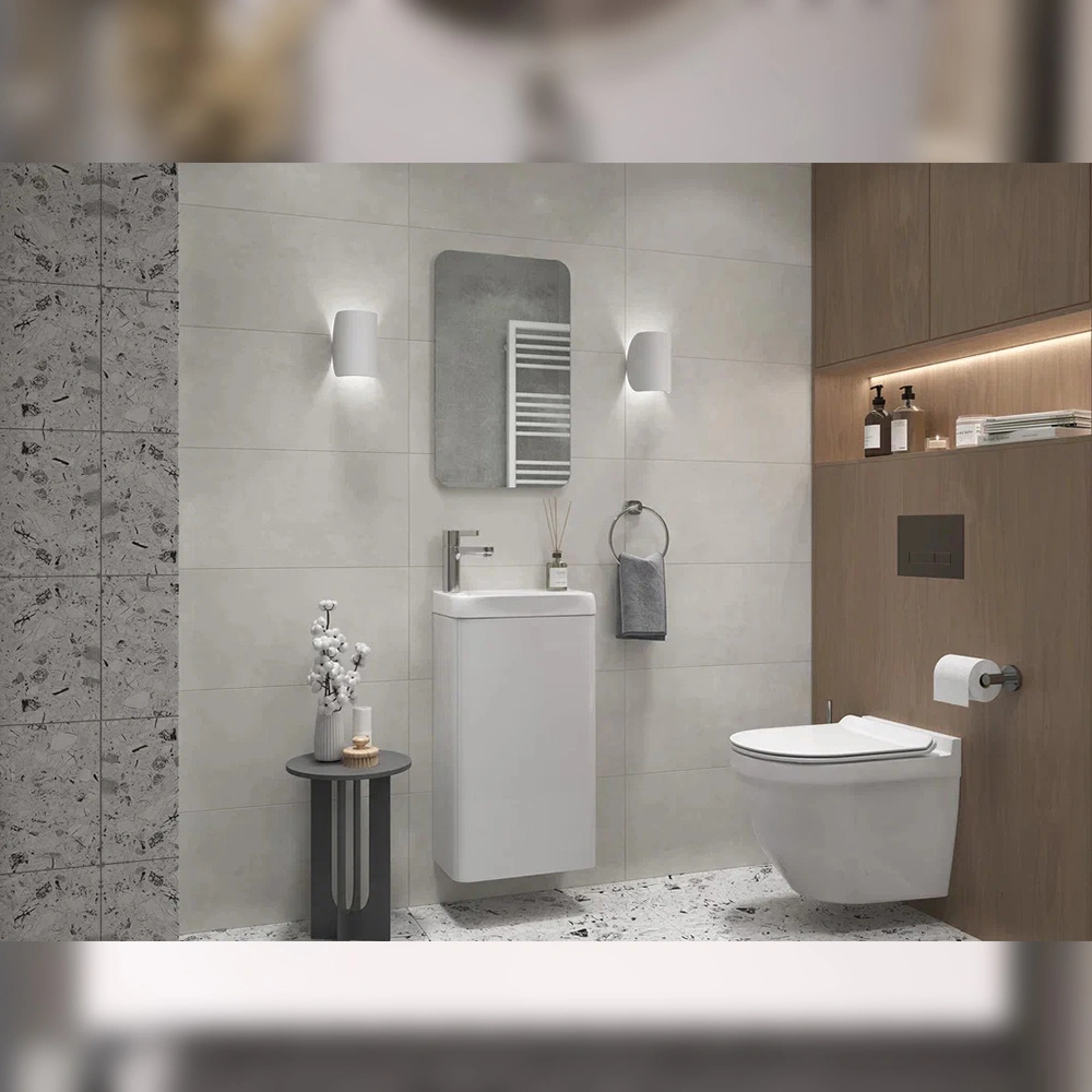 Тумба с раковиной подвесная Velvex Bio tp.BIO.BIO.MAXI.40.1D белый глянец, 40 см от магазина Vanna-Vanna.ru!