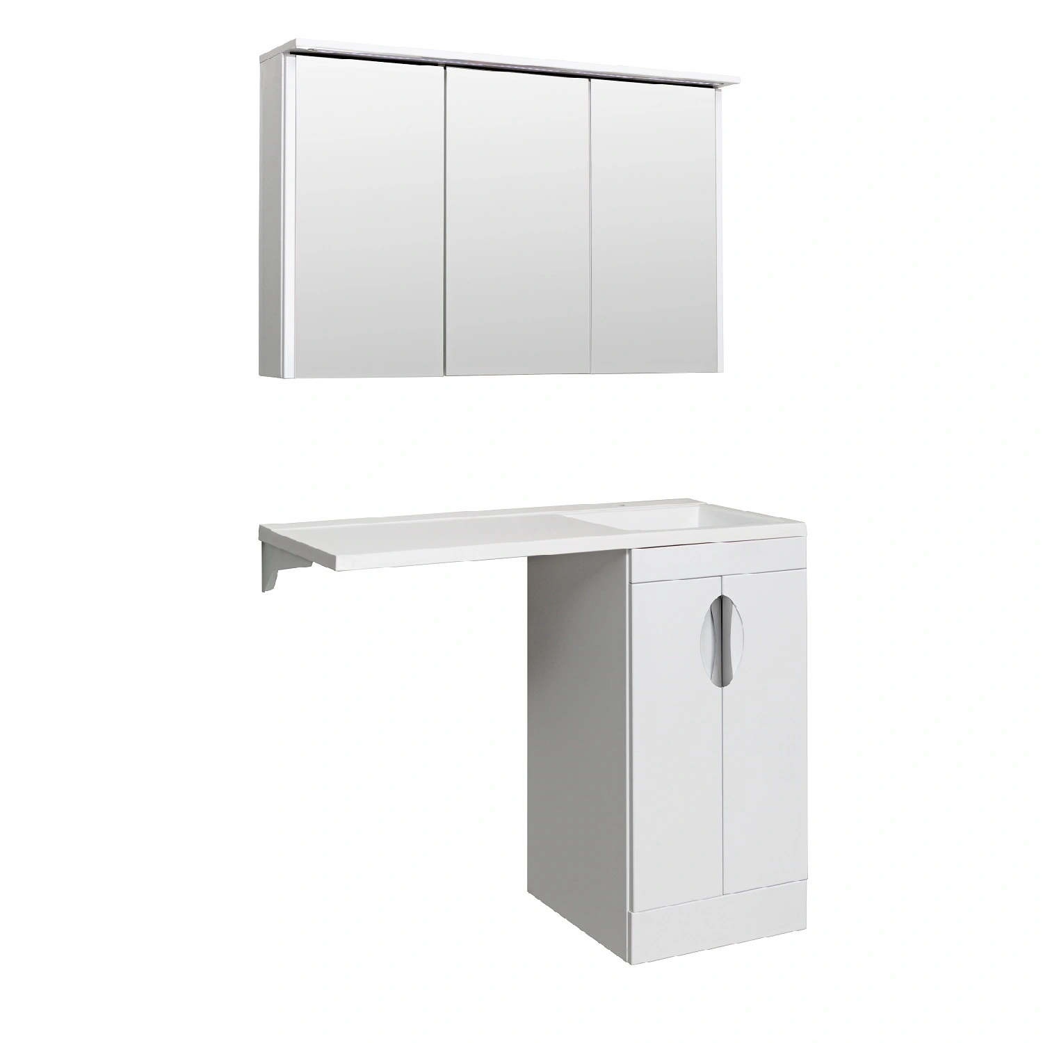 Зеркало-шкаф Runo Лира 105, белый от магазина Vanna-Vanna.ru!