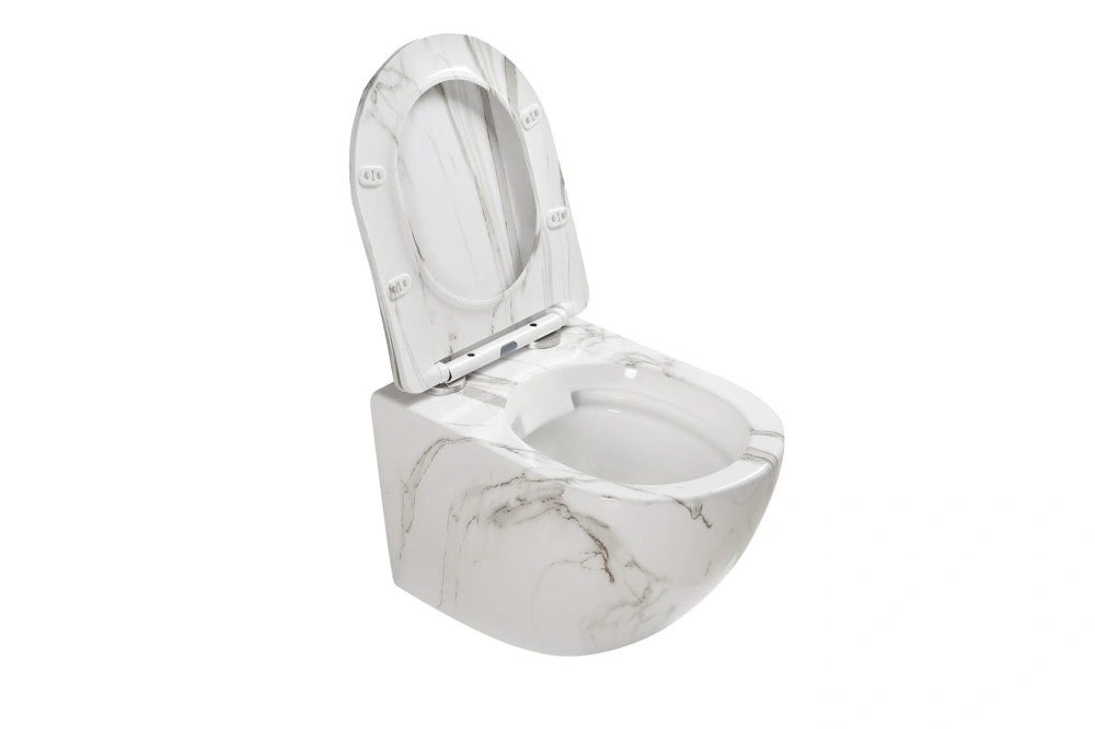 Унитаз SantiLine SL-5005MRB подвесной, с микролифтом, под мрамор от магазина Vanna-Vanna.ru!
