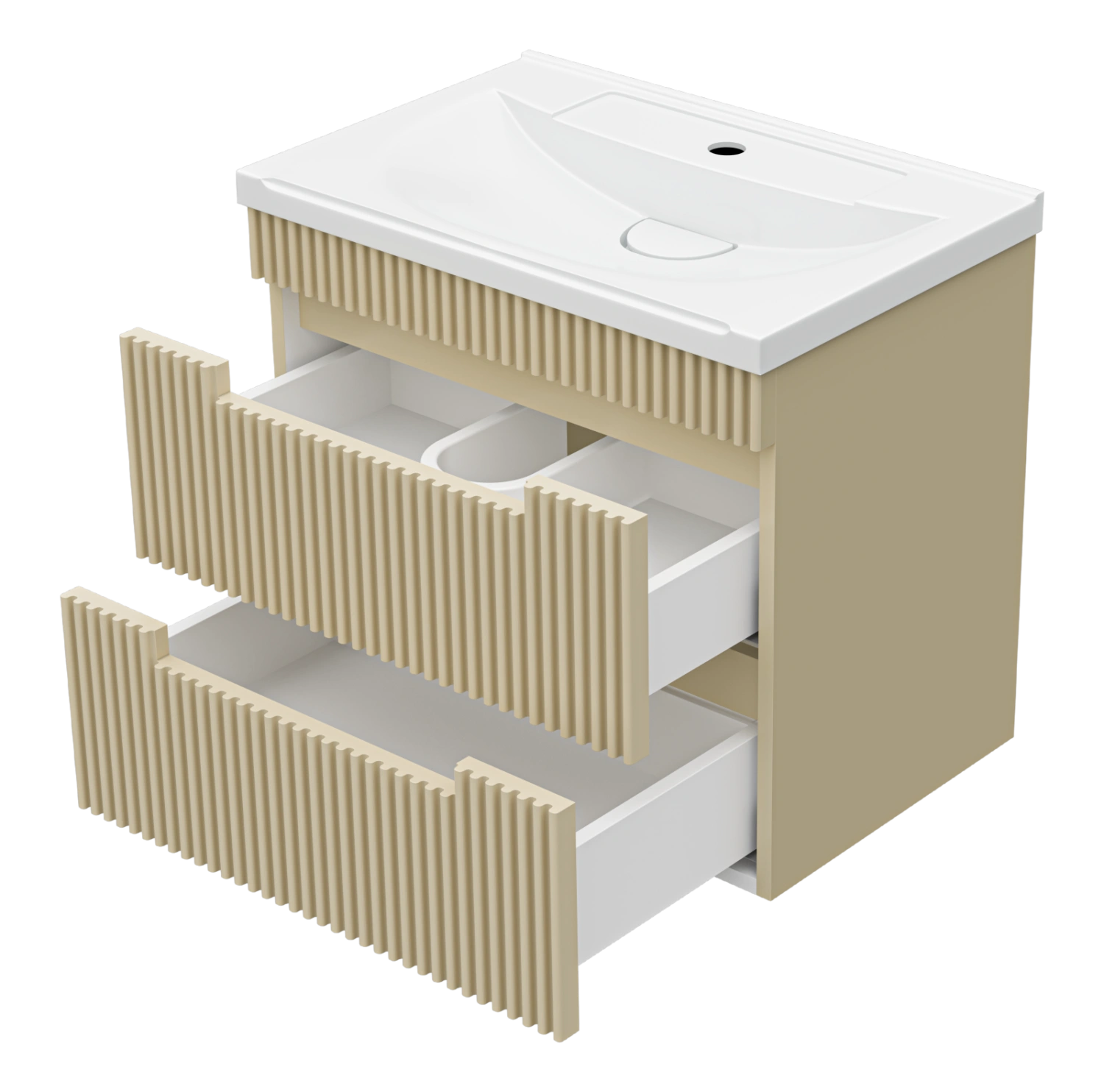 Тумба с раковиной Brevita Ariana 60 подвесная, капучино