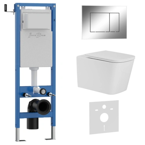 Комплект 3в1 IBERICA BLANCA инсталляция SILENCIO MINI, унитаз TOLEDO ALTO белый, кнопка смыва ESTI-S хром глянцевый (IB.001M.TLA.234.852) от магазина Vanna-Vanna.ru!