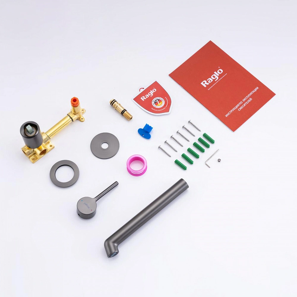 Смеситель для раковины встраиваемый Raglo R20.11.09, графит от магазина Vanna-Vanna.ru!