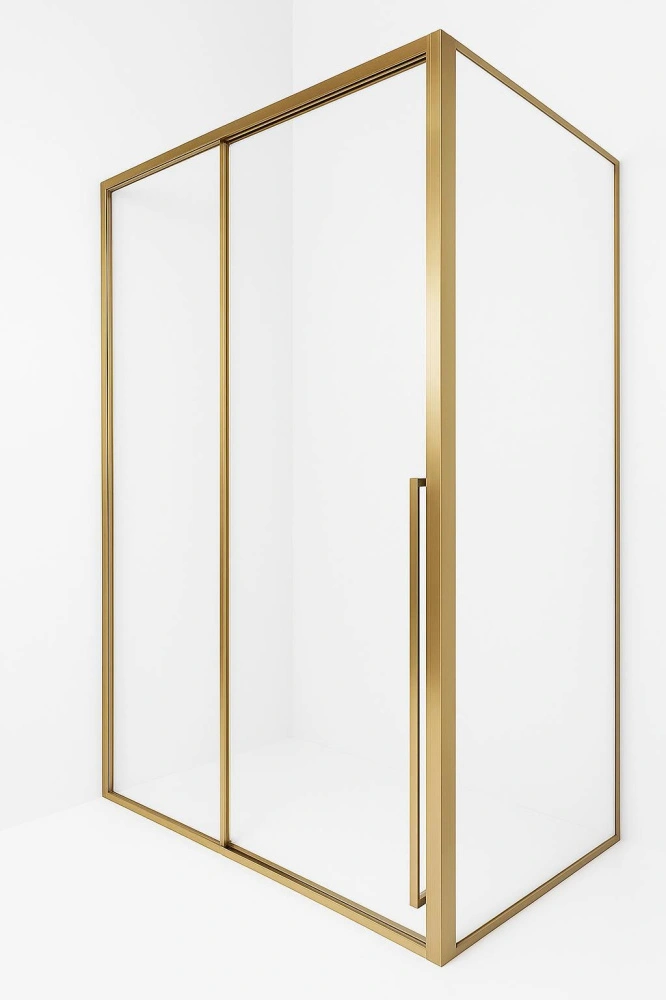 Душевой уголок Timo TDSS-130/17C-8R + TSS-900/17C-8, 130x90 см, профиль матовое золото, стекло прозрачное от магазина Vanna-Vanna.ru!