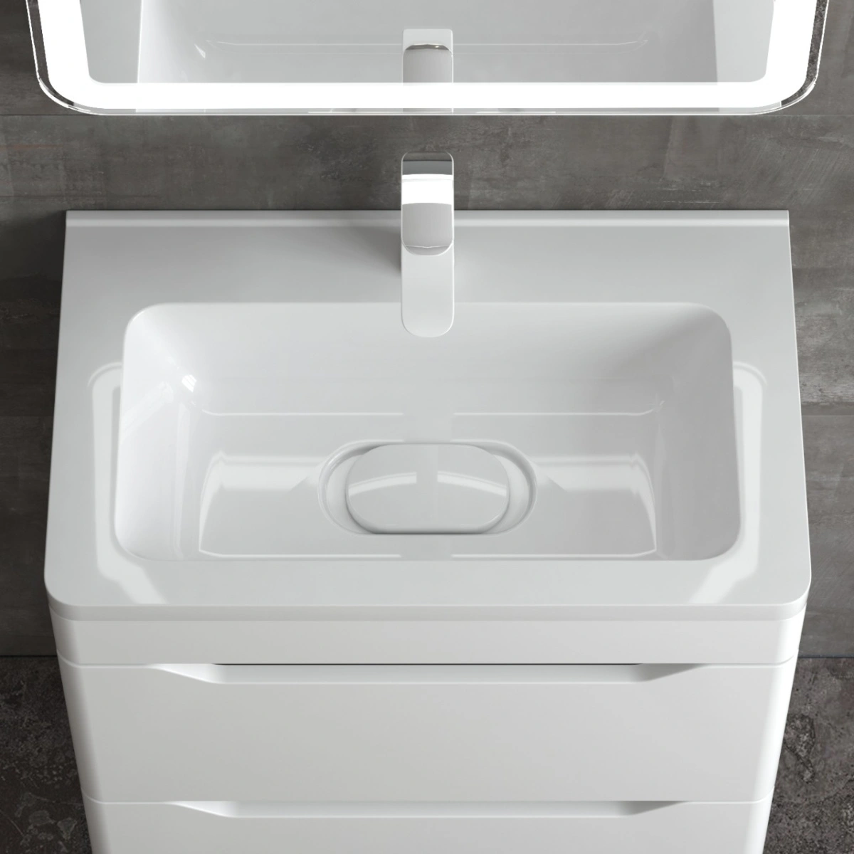 Тумба напольная Corozo Бирма 60 Z2, кашемир, с раковиной Modul Slim 60 от магазина Vanna-Vanna.ru!