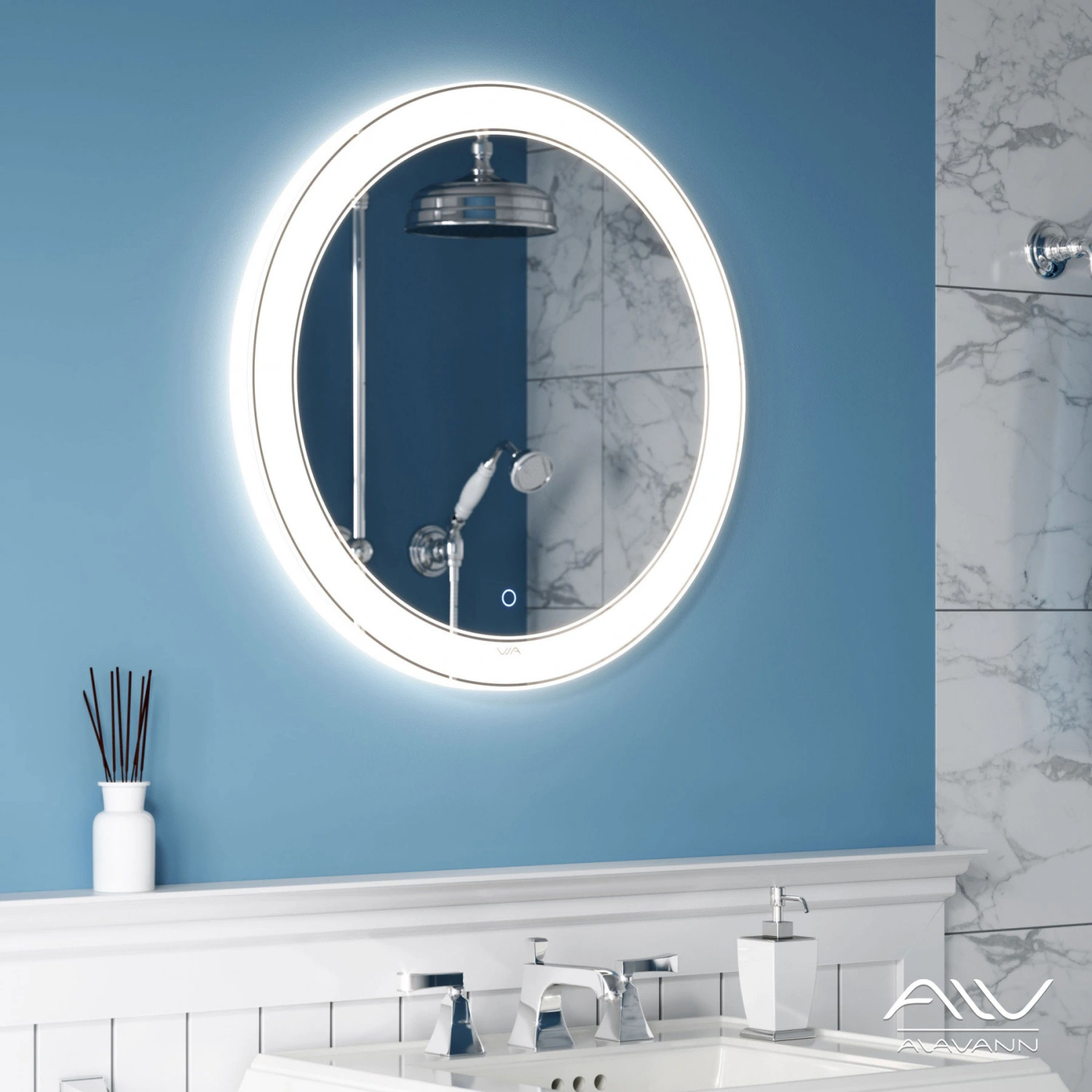 Зеркало Alavann Solis 60 свет, сенсор от магазина Vanna-Vanna.ru!