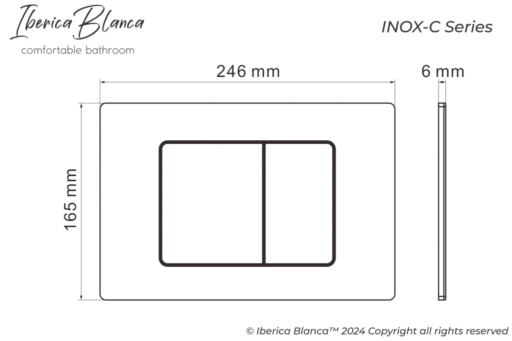 Комплект 2в1 IBERICA BLANCA инсталляция SILENCIO, кнопка смыва INOX-C хром матовый (IB001.1132)