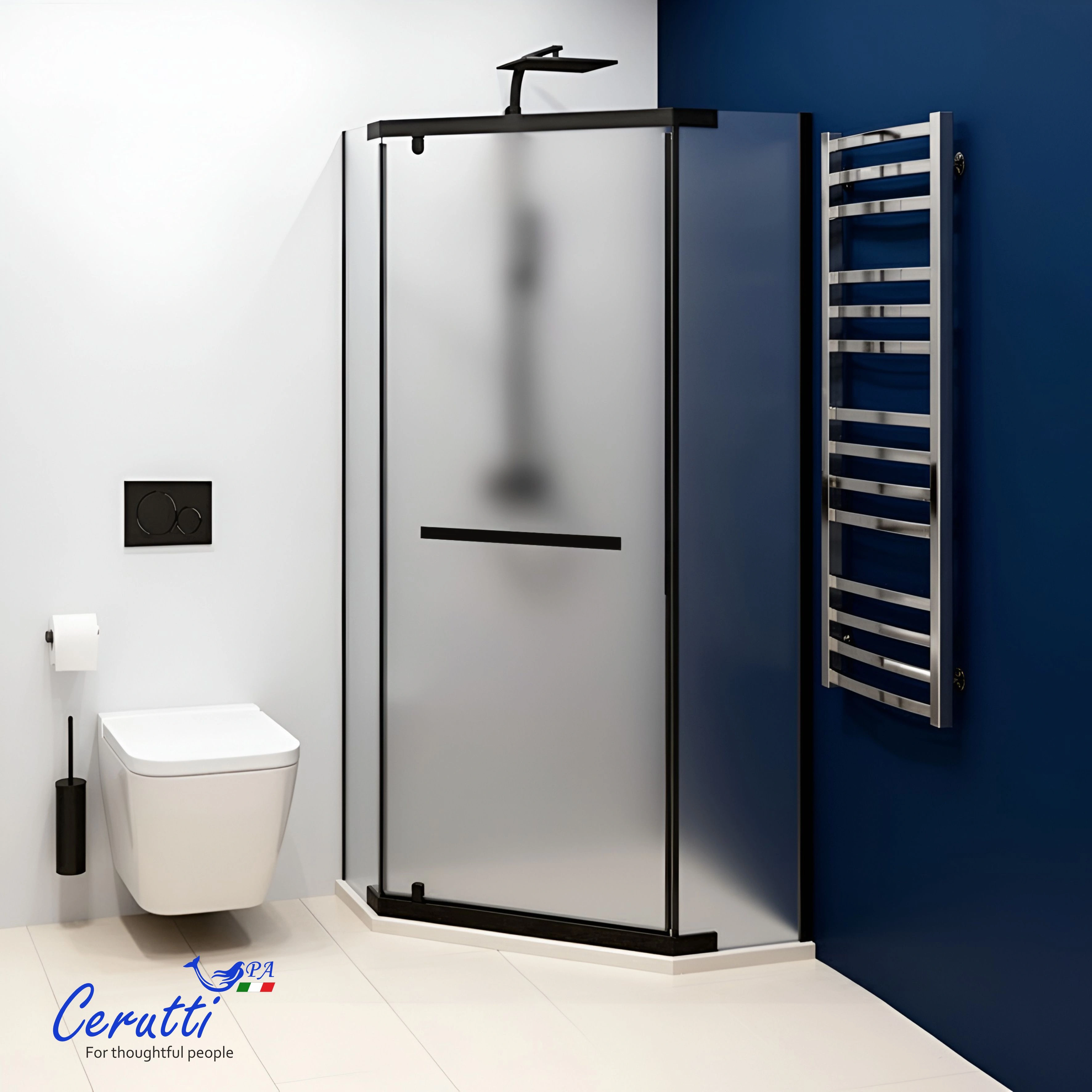 Душевое ограждение Ceruttispa ЧИКА (CHIKA) ZP101BF (100x100x195) от магазина Vanna-Vanna.ru!
