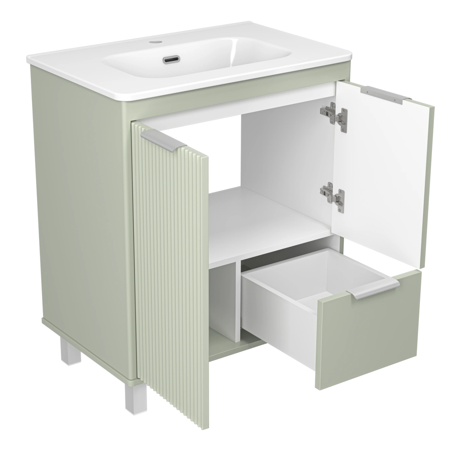 Тумба с раковиной Brevita Risacca Pistachio 70 напольная, фисташковый от магазина Vanna-Vanna.ru!