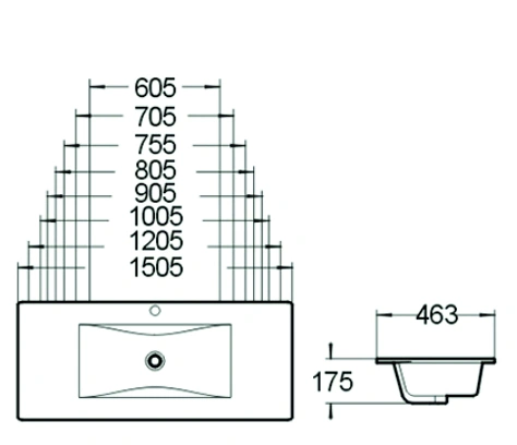 Раковина SantiLine SL-2102 90 белая
