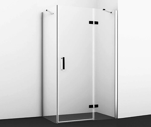 Душевой уголок WasserKraft Aller 10H06RBLACK MATT 120х80 прямоугольный, без поддона, прозрачное стекло, хром, вставки матовые черные