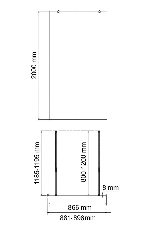 Душевая перегородка WasserKRAFT Vechte 60W39GR графит