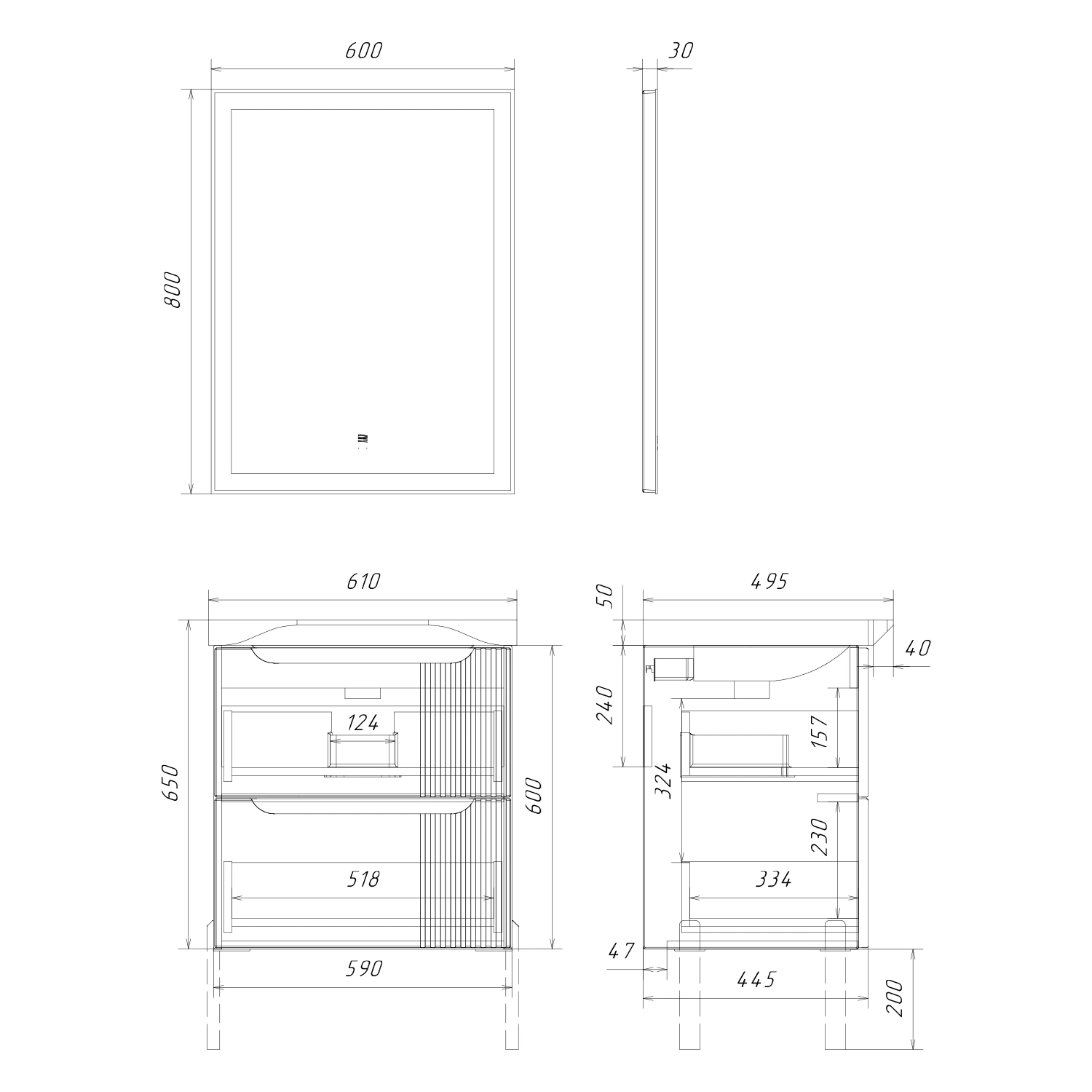 Тумба подвесная Comforty Сидней-60 серый шелк с раковиной CF188057-60 от магазина Vanna-Vanna.ru!