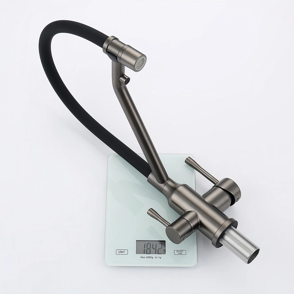 Смеситель для кухни с подключением фильтра Raglo R81.62.09, графит от магазина Vanna-Vanna.ru!