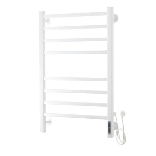 Полотенцесушитель электрический Domoterm Квадро П8 500x800 EK R правый, белый матовый