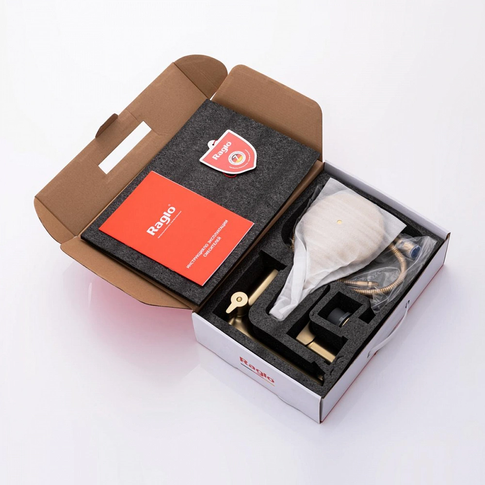 Смеситель на борт ванны Raglo R03.31.03, сатин золотой от магазина Vanna-Vanna.ru!