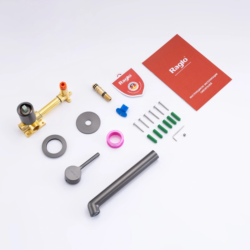 Смеситель для раковины встраиваемый Raglo R20.11.09, графит от магазина Vanna-Vanna.ru!