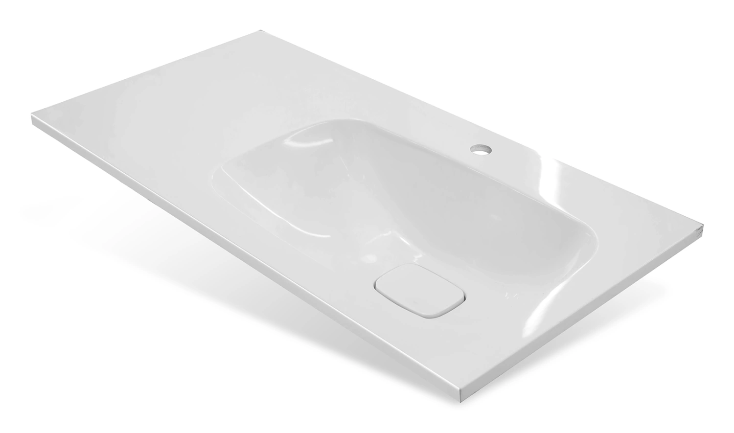 Тумба с раковиной Misty Купер 90 с бельевой корзиной, R, белый