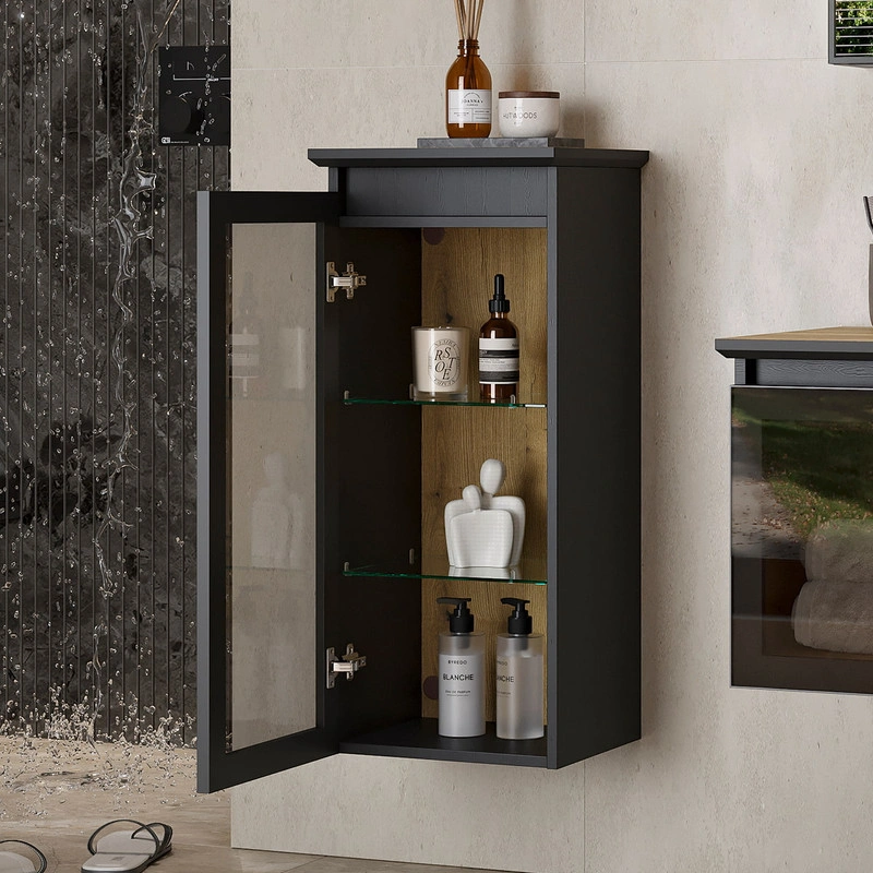 Полупенал подвесной EQUIL Strong 36 подвесной, со столешницей, R/L, 1 дв., дуб черный от магазина Vanna-Vanna.ru!