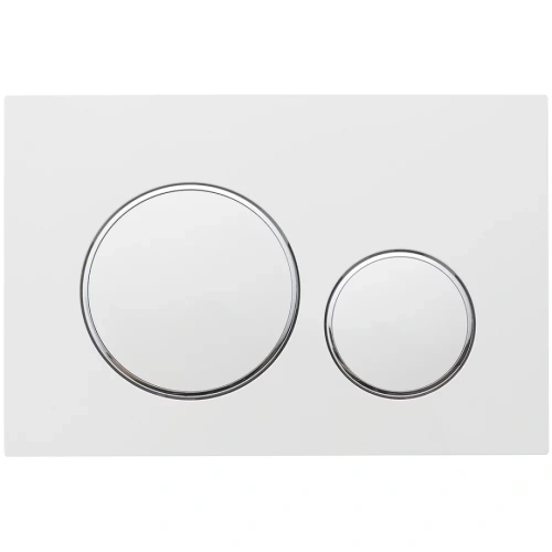 Кнопка смыва Veconi FLUSH V10, FLV10-WC, 240х162х7, пластик, белый матовый кайма - хром глянец от магазина Vanna-Vanna.ru!