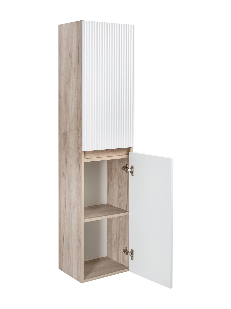 Пенал Runo Модена 35 L/R, подвесной, белый/крафтовый дуб от магазина Vanna-Vanna.ru!