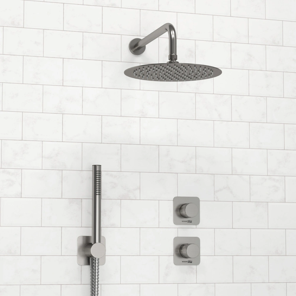 Душевой комплект WasserKRAFT Tauber A6451.296.097.121.275.100.276 никель от магазина Vanna-Vanna.ru!