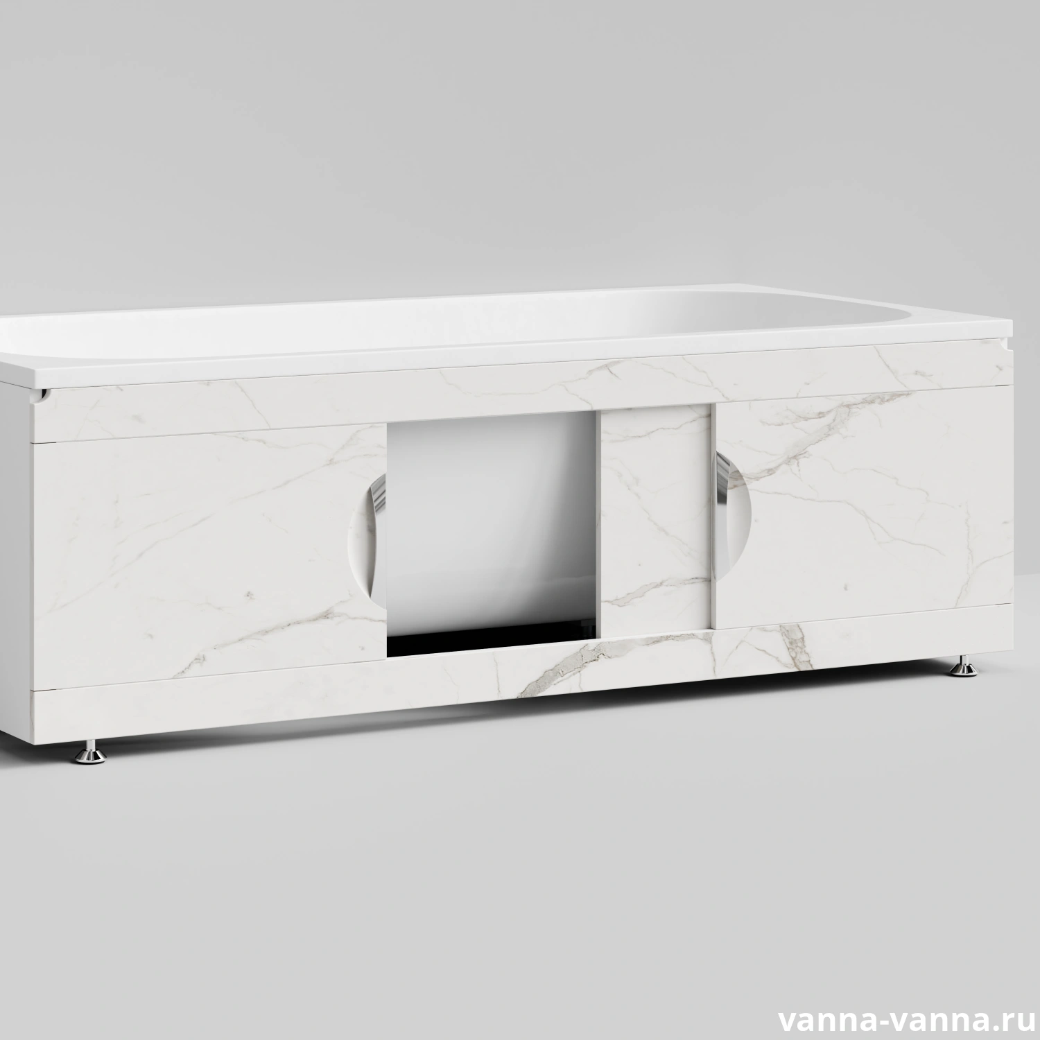 Экран под ванну Vod-ok Топ 170 раздвижной Мрамор Белый натур милк от магазина Vanna-Vanna.ru!