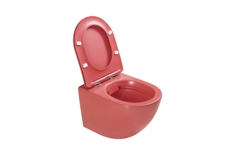 Унитаз SantiLine SL-5005MR подвесной, с микролифтом, красный матовый от магазина Vanna-Vanna.ru!