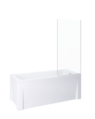 Стеклянная шторка Alex Baitler AB2470W1 700x145 см профиль белый от магазина Vanna-Vanna.ru!
